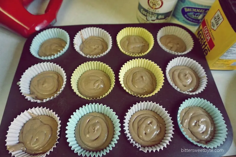 baking the cupcake